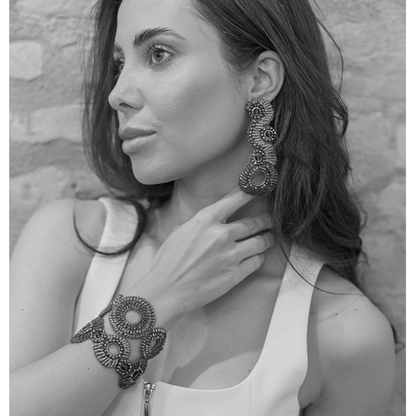 Soft Pink & Blue Mix Gia Handmade Crochet Bracelet