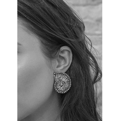 Sunrise Mix Triton Post Handmade Crochet Earrings