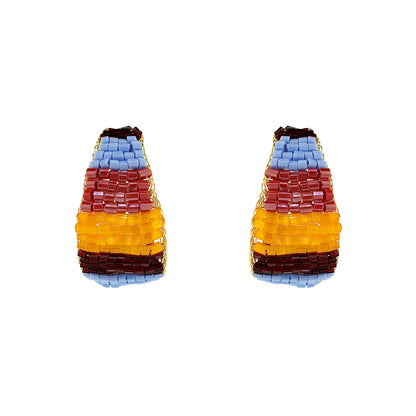 Sunrise Mix Nyx Hoop Handmade Crochet Earrings