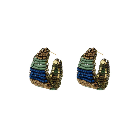 Riviera Mix Nyx Hoop Handmade Crochet Earrings
