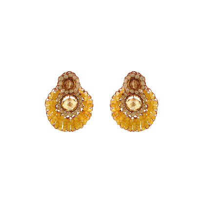 Butter Yellow Mix Eos Drop Handmade Crochet Earrings