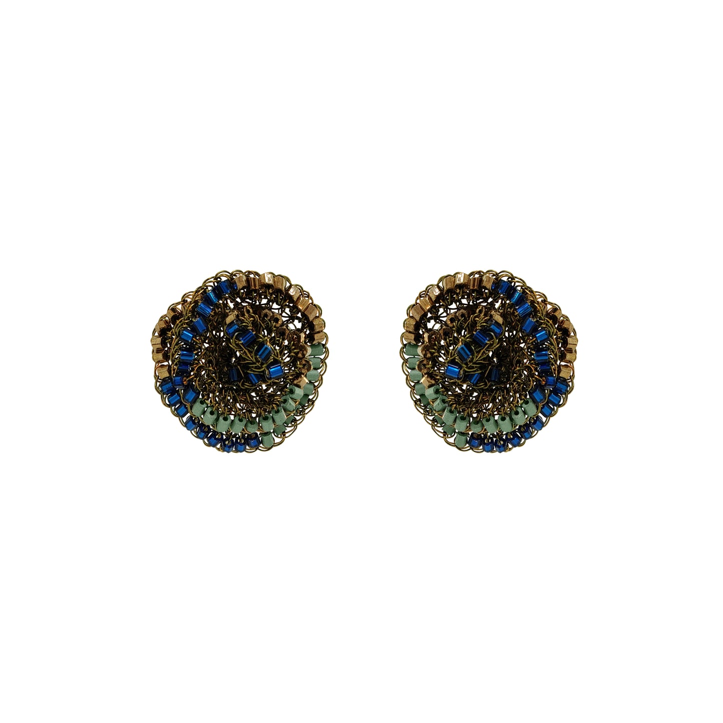 Burgundy Mix Jasmine Mini Post Handmade Crochet Earrings (Copy)