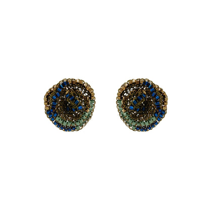 Burgundy Mix Jasmine Mini Post Handmade Crochet Earrings (Copy)