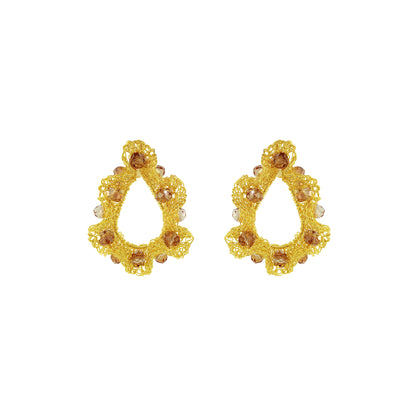 Amber-Gold-Nalu-teardrop-Handmade-Crochet-Earrings-handmade-crochet-teardrop-with-unique-design-18k-gold-filled-wire-hypoallergenic-lightweight-statement