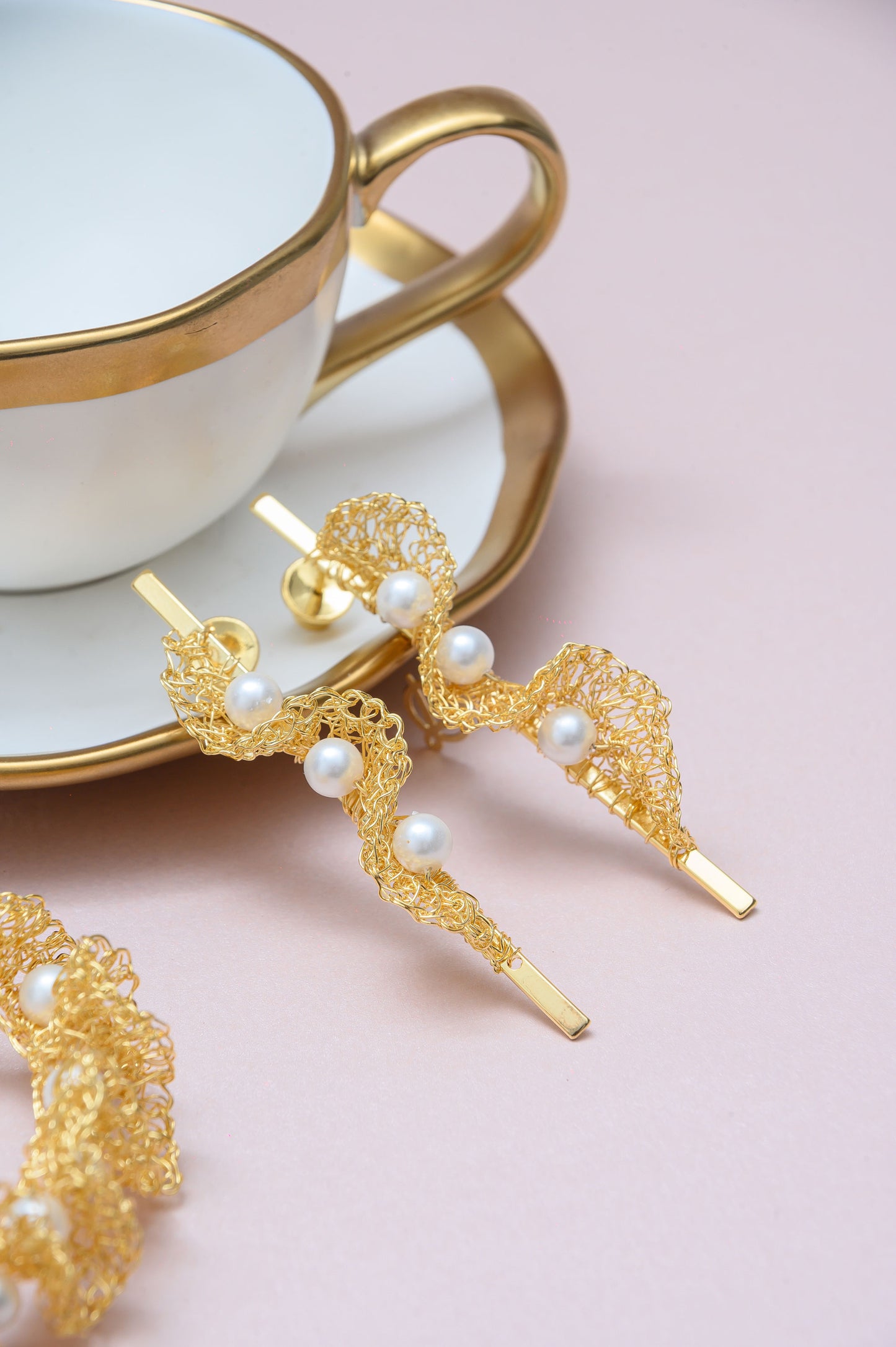 Pearl-Gold-Nalu-Drop-Handmade-Crochet-Earrings-handmade-crochet-drop-with-unique-design-18k-gold-filled-wire-hypoallergenic-lightweight-statement-PS