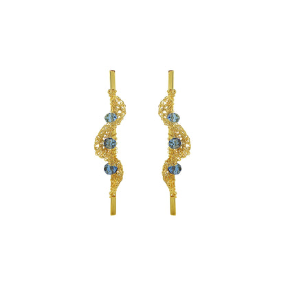 Blue-Gold-Nalu-Drop-Handmade-Crochet-Earrings-handmade-crochet-drop-with-unique-design-18k-gold-filled-wire-hypoallergenic-lightweight-statement