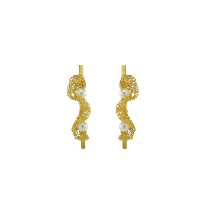 Pearl-Gold-Nalu-Mini-Drop-Handmade-Crochet-Earrings-handmade-crochet-drop-with-unique-design-18k-gold-filled-wire-hypoallergenic-lightweight-statement