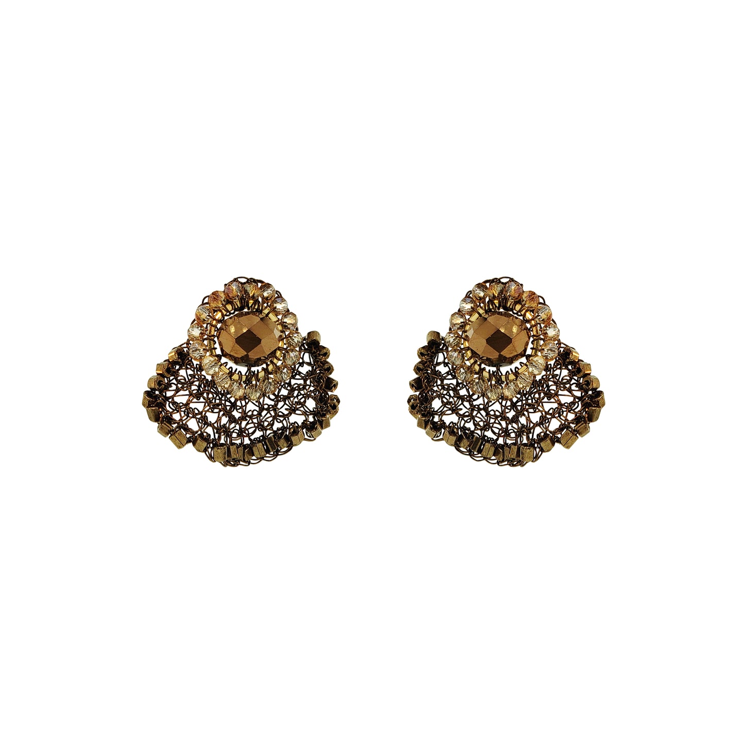 Sepia Mix Celosia Post Earrings