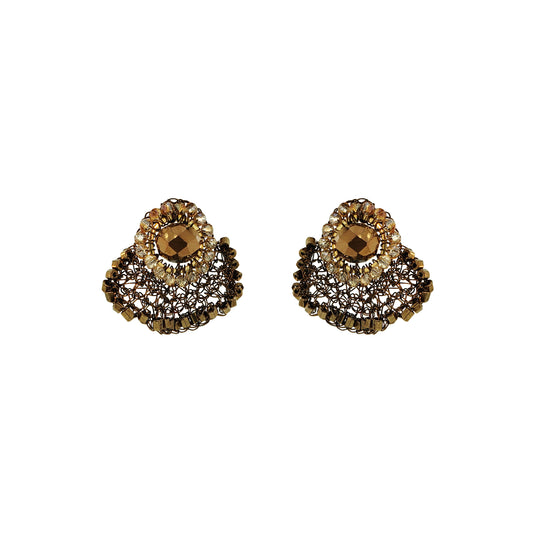 Sepia Mix Celosia Post Earrings