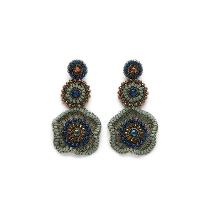 Riviera Mix Celosia Trio Handmade Crochet Earrings