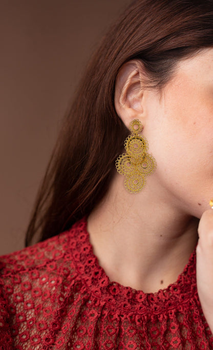 All Gold Juliette Handmade Crochet Earring