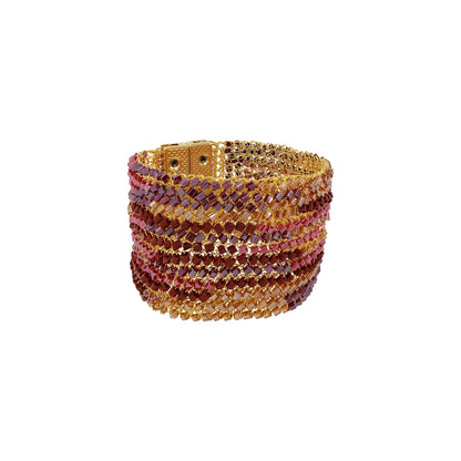 Crimson Red Mix Signature Handmade Crochet Bracelet