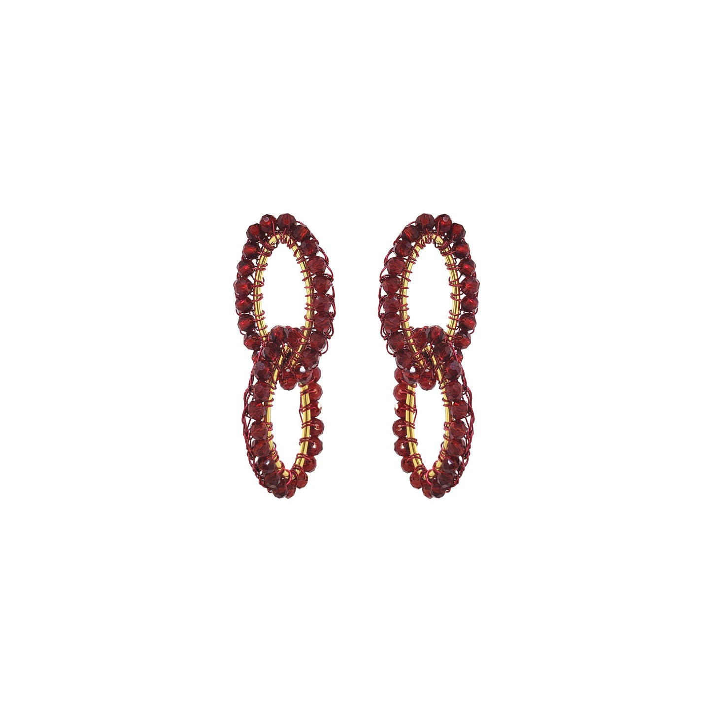 Cherry Red Mia Handmade Crochet Earrings