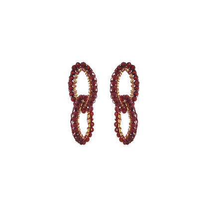 Cherry Red Mia Handmade Crochet Earrings