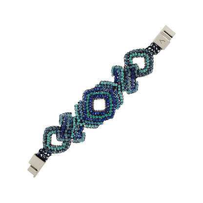 Denim Blue Mix Puzzle Maxi Handmade Crochet