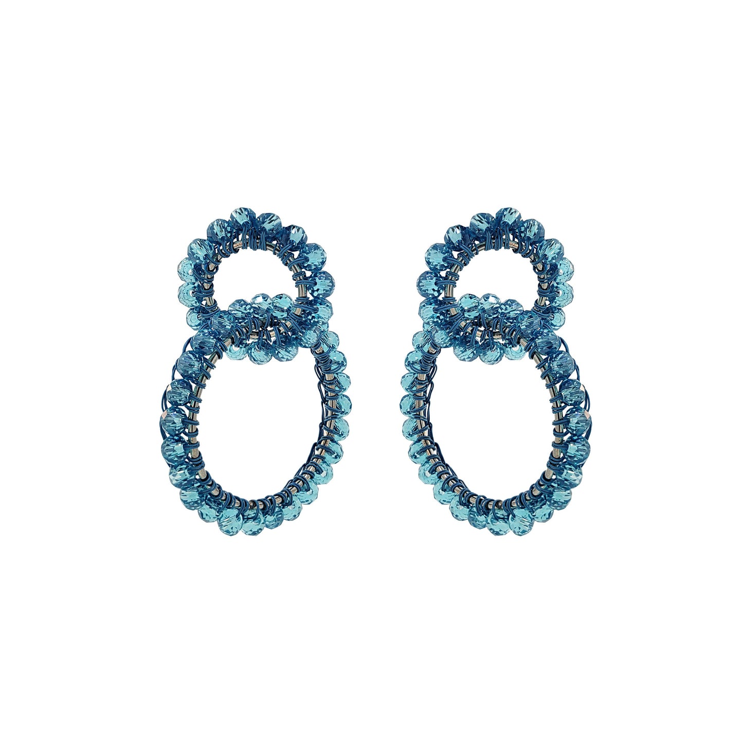 Azure Blue Ellie Handmade Crochet Earrings