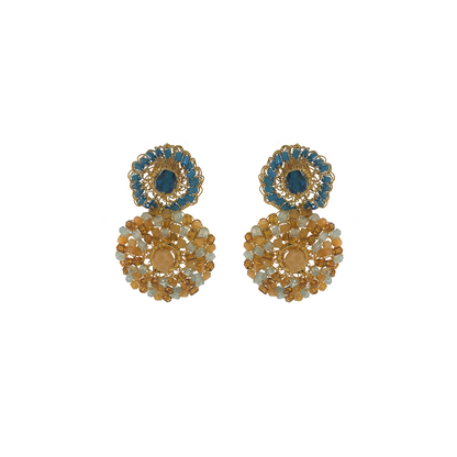 Cute Pastel Small Double Mandala Handmade Crochet Earring