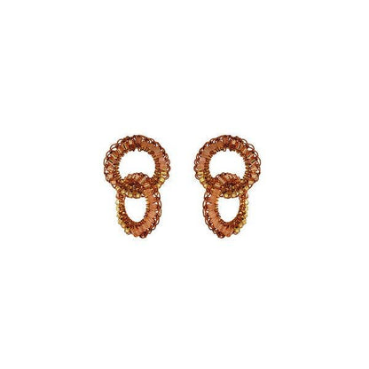 Topaz Orange Nova Handmade Crochet Earrings