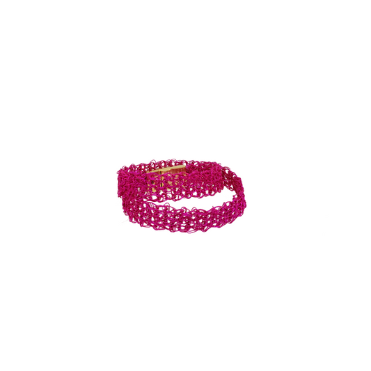 Pink Maddie Crochet Handmade Double Bracelet & Chocker