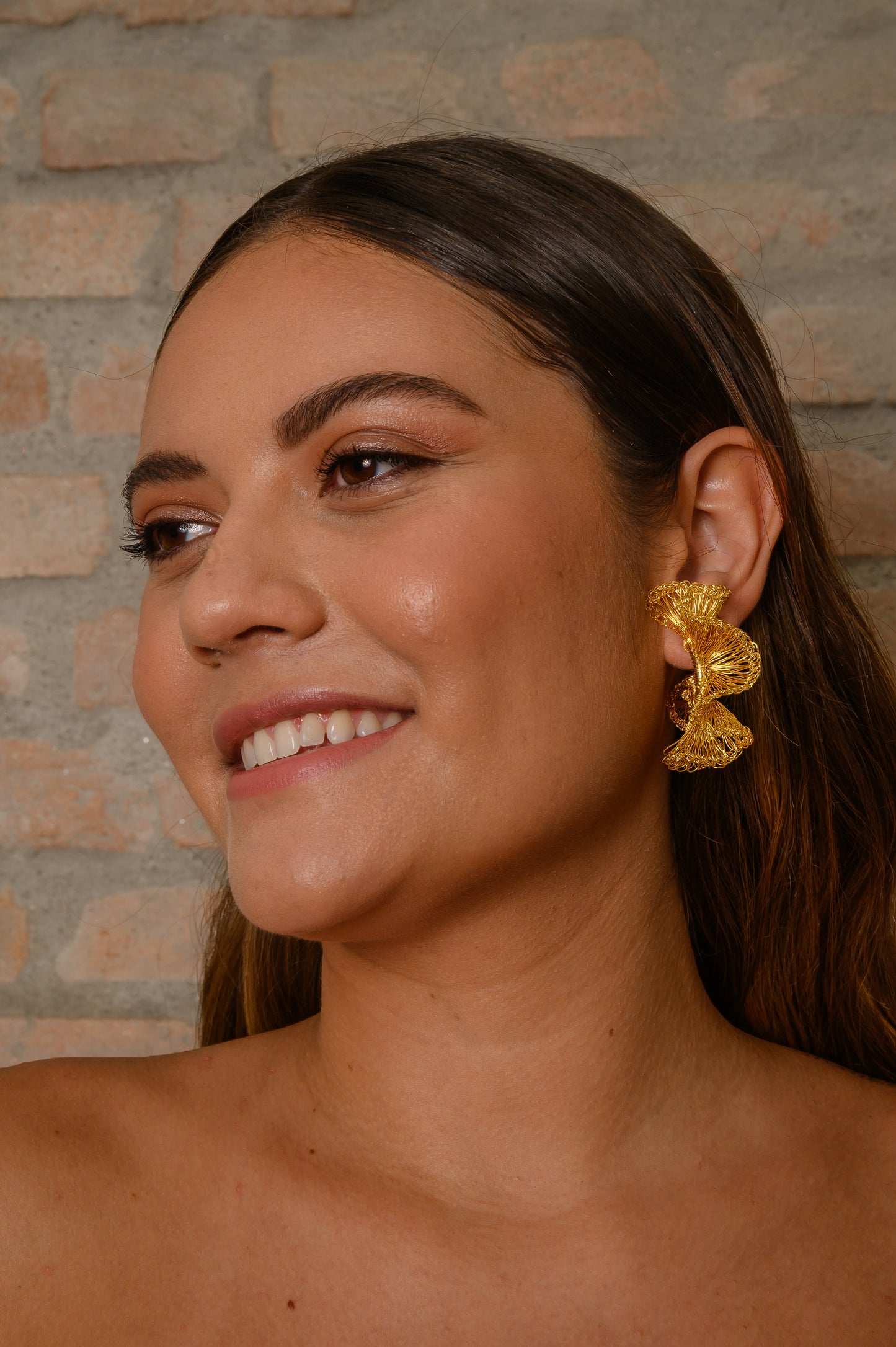 Soft Pink & Blue Mix Rio Hoops Handmade Crochet Earrings