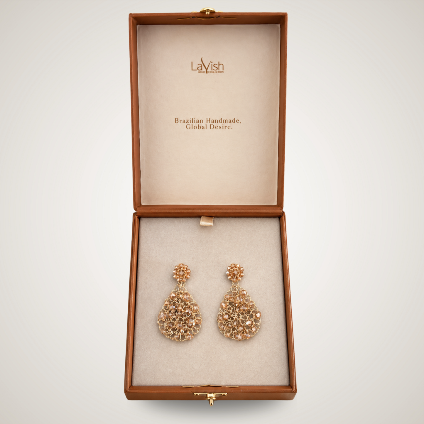 Vintage Gold Aurora Handmade Crochet Earrings