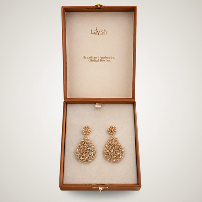 Vintage Gold Aurora Handmade Crochet Earrings