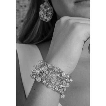 Red & Gold Aurora Handmade Crochet Bracelet