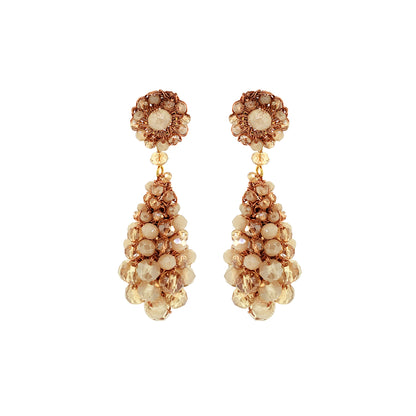 Butter Yellow Mix Zoe Drop Handmade Crochet Earrings