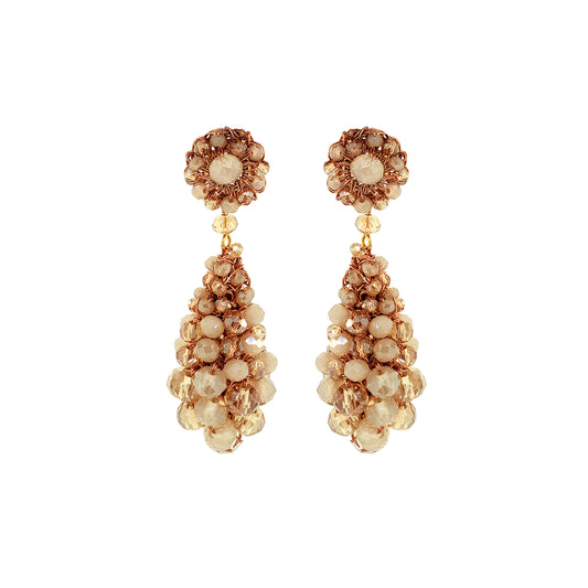 Butter Yellow Mix Zoe Drop Handmade Crochet Earrings