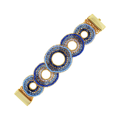 Sky Blue Mix Gush Handmade Crochet Bracelet