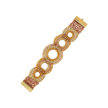 Butter Yellow Mix Gush Handmade Crochet Bracelet