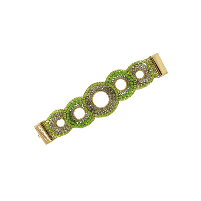 Neon Green Mix Gush Handmade Crochet Bracelet