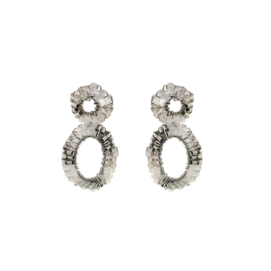 Silver Mix Artemis Mini Handmade Crochet Earrings