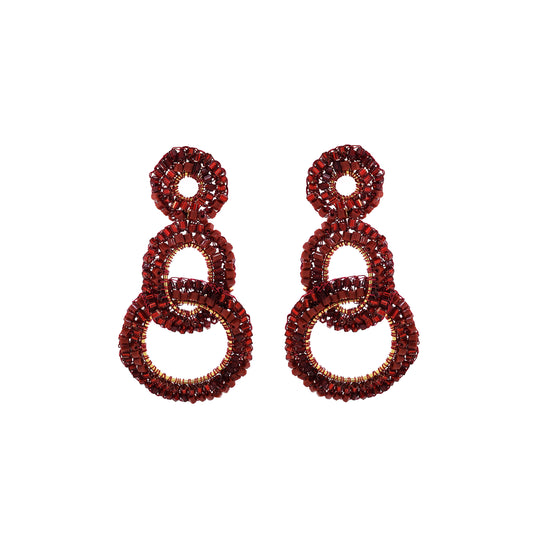 Cherry Red Mix Artemis Handmade Crochet Earrings