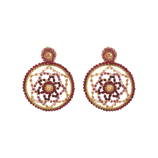Crimson Red Lux Handmade Earrings