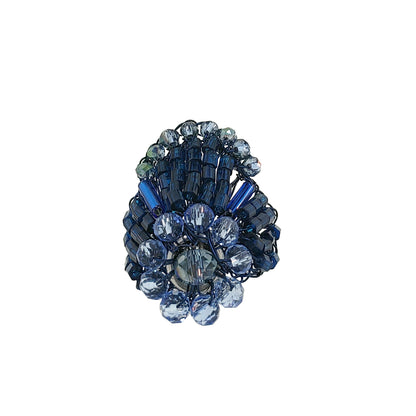 Royal Blue Mix Queen Handmade Crochet Ring