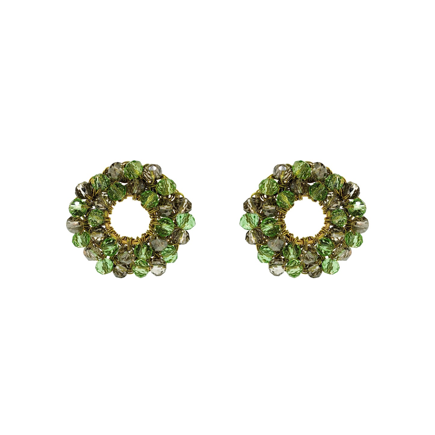 Neon Green Mix Zoe Handmade Earrings