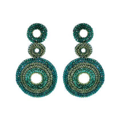 Teal Mix Gia Handmade Cascade Earrings