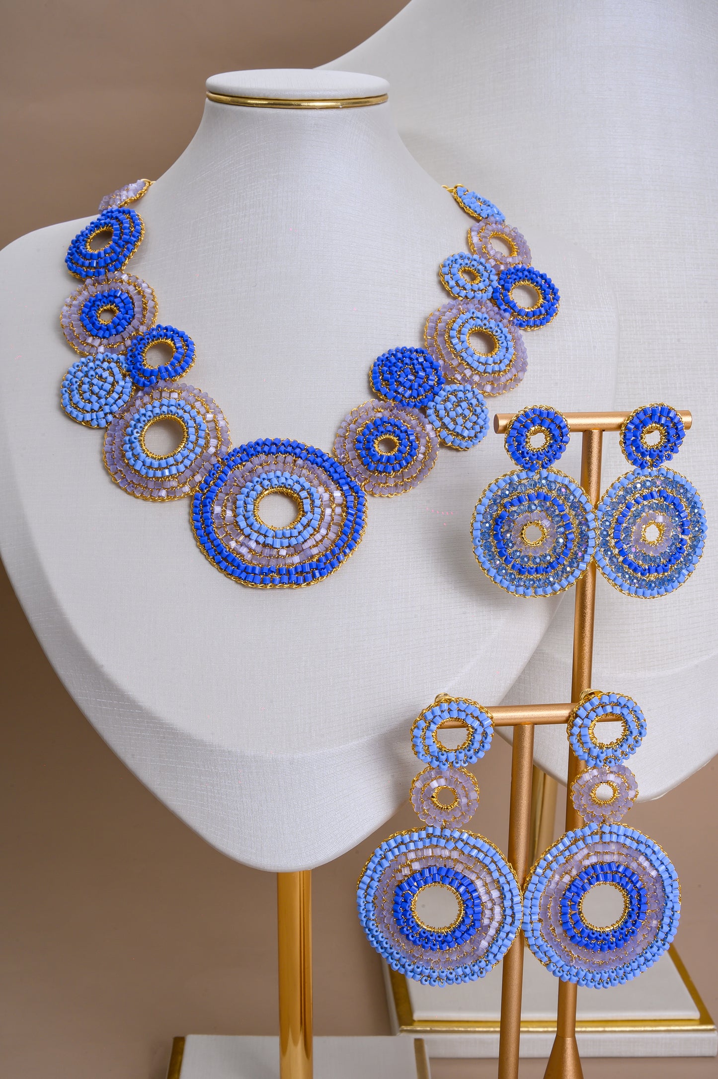 Sky Blue Mix Gia Maxi Handmade Necklace