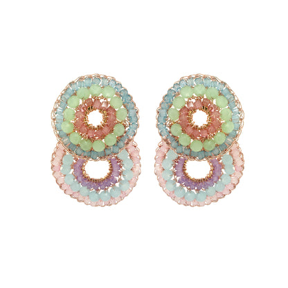 Pastel Mix Gush Small Handmade Crochet Earrings