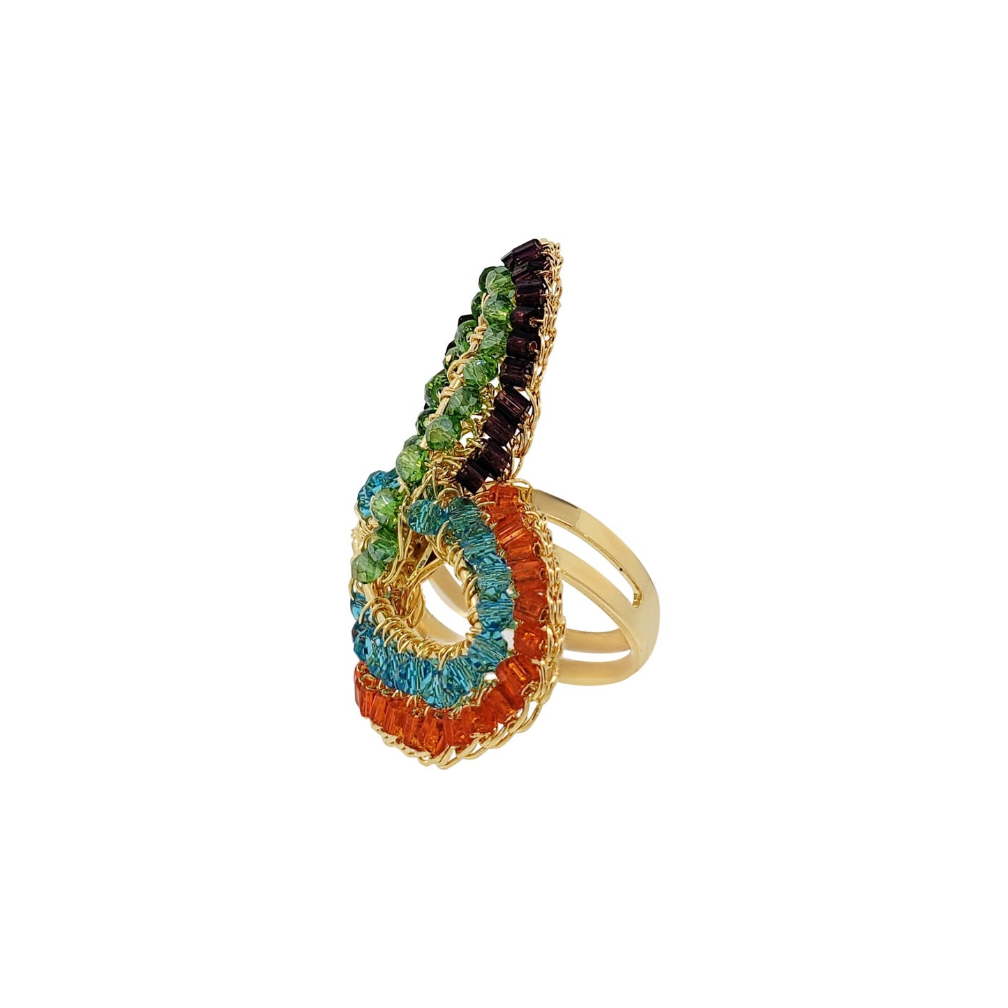 Multicolor Kai Handmade Crochet Ring