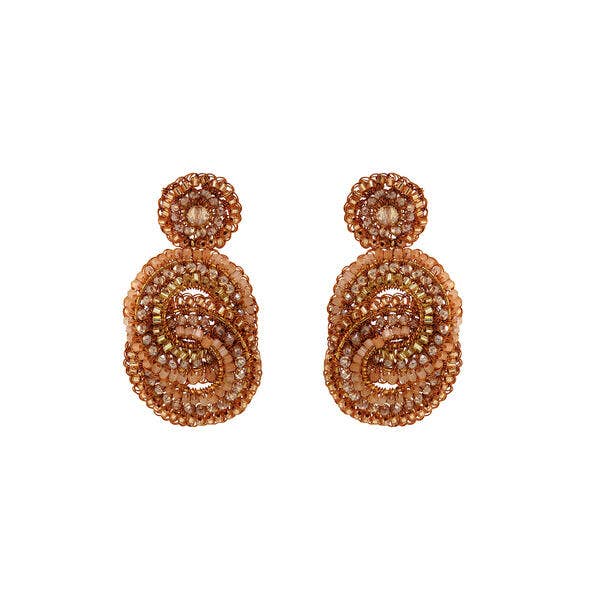 Topaz Orange Mix Loki Handmade Crochet Earrings