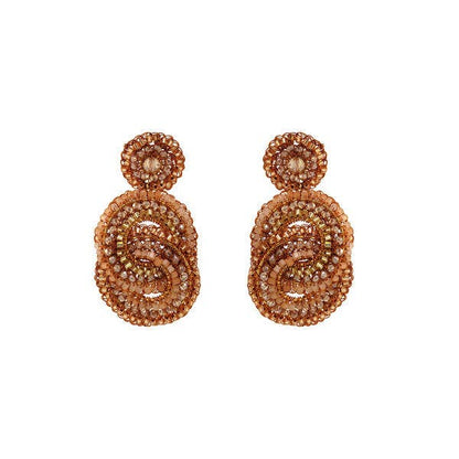 Topaz Orange Mix Loki Handmade Crochet Earrings