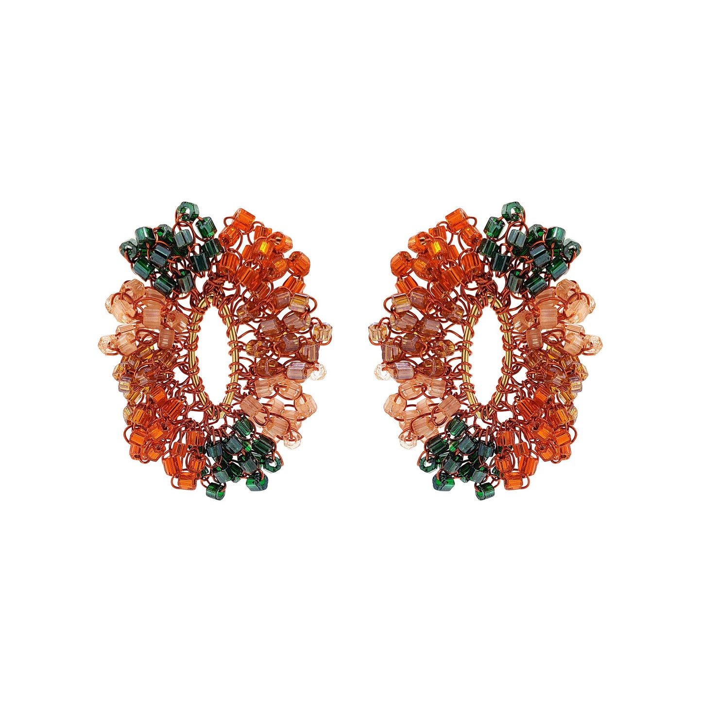 Mystic Amber Mix Roxy Handmade Crochet Earrings
