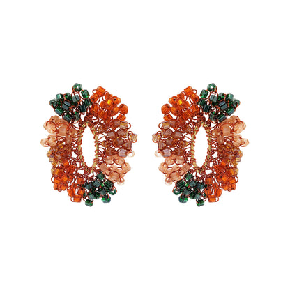 Mystic Amber Mix Roxy Handmade Crochet Earrings