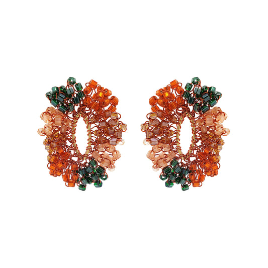 Mystic Amber Mix Roxy Handmade Crochet Earrings