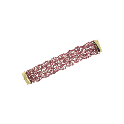 Sunset Coral Shells Handmade Crochet Bracelet