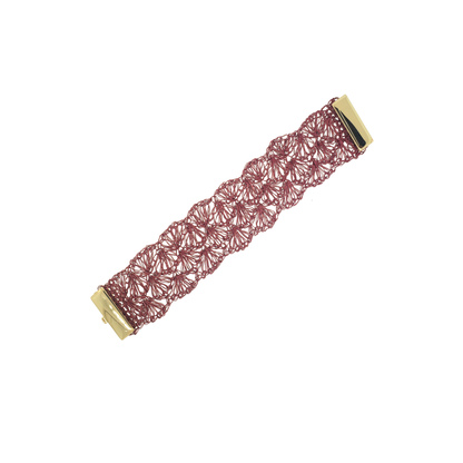 Sunset Coral Shells Handmade Crochet Bracelet