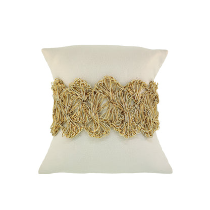 Vintage Gold Shells Handmade Crochet Bracelet