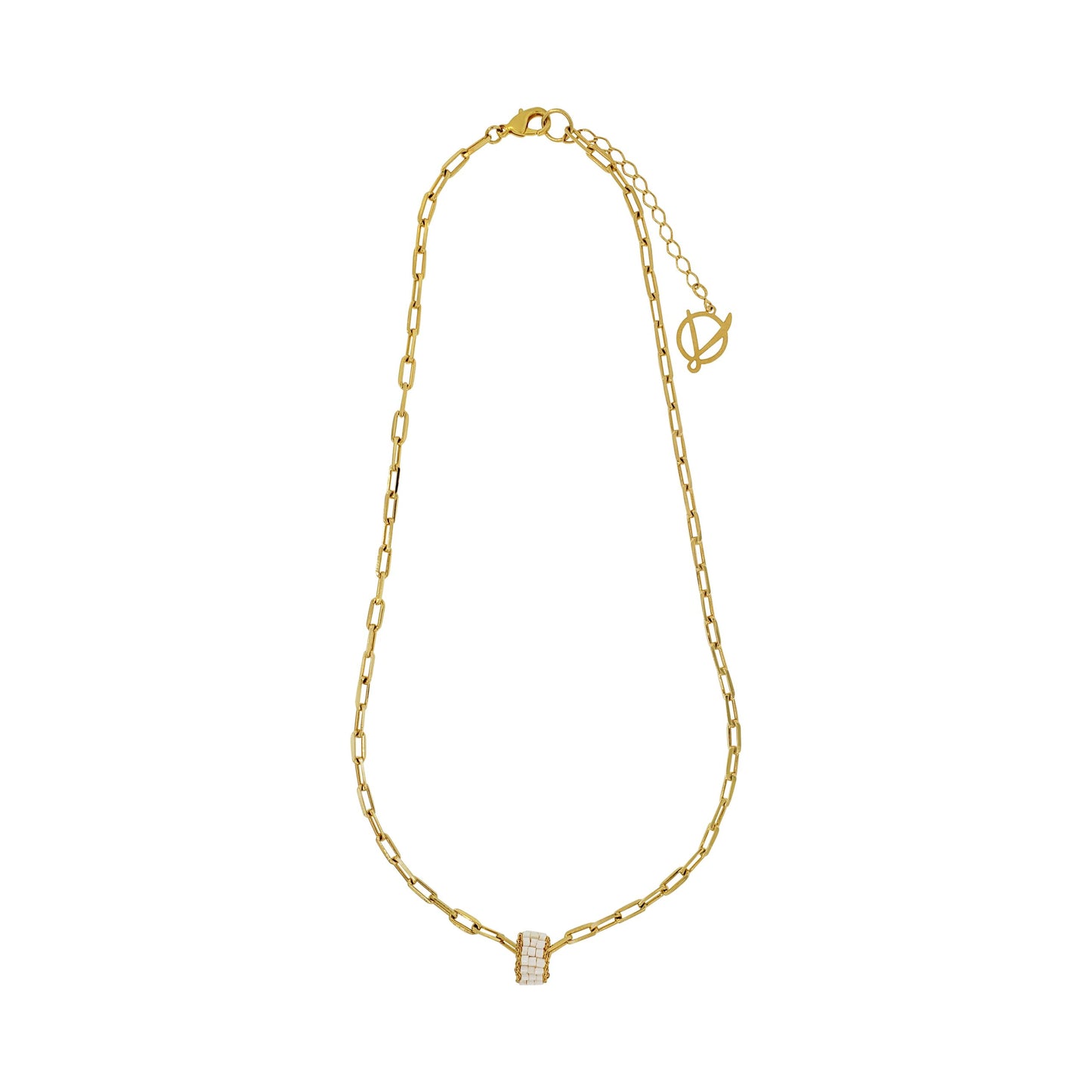 Pearl & Gold High Roller Handmade Crochet Necklace